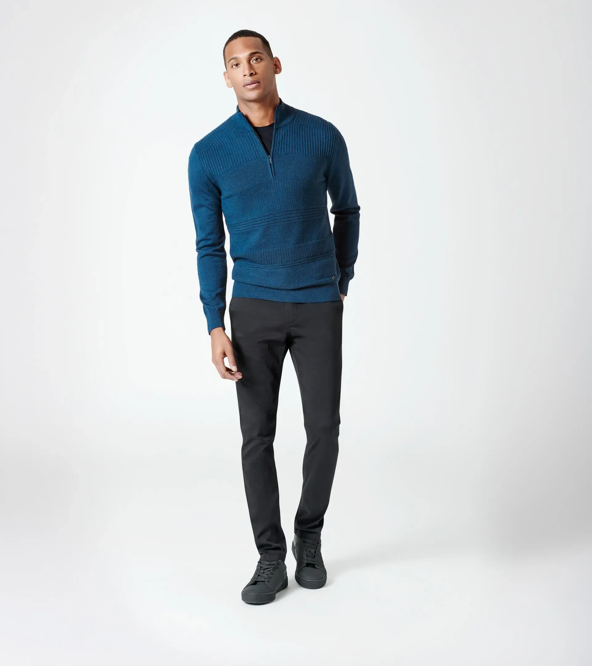 Mock Neck Zip Sweater | PORSCHE SHOP