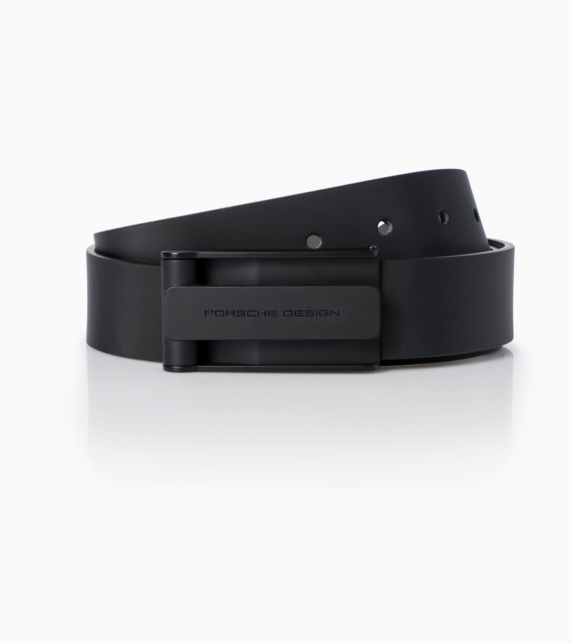 ■PAES■ Eyelet Buckle Flat Black F01-EBFB Casual Hook Buckle Belt 35 | PORSCHE SHOP