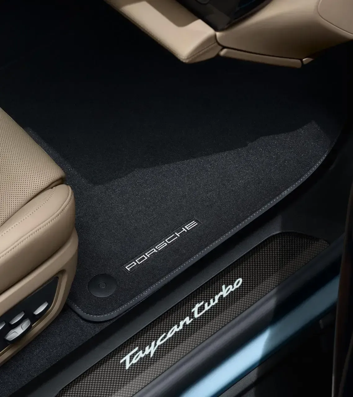 Porsche Floor mats with Nubuk surround for Taycan