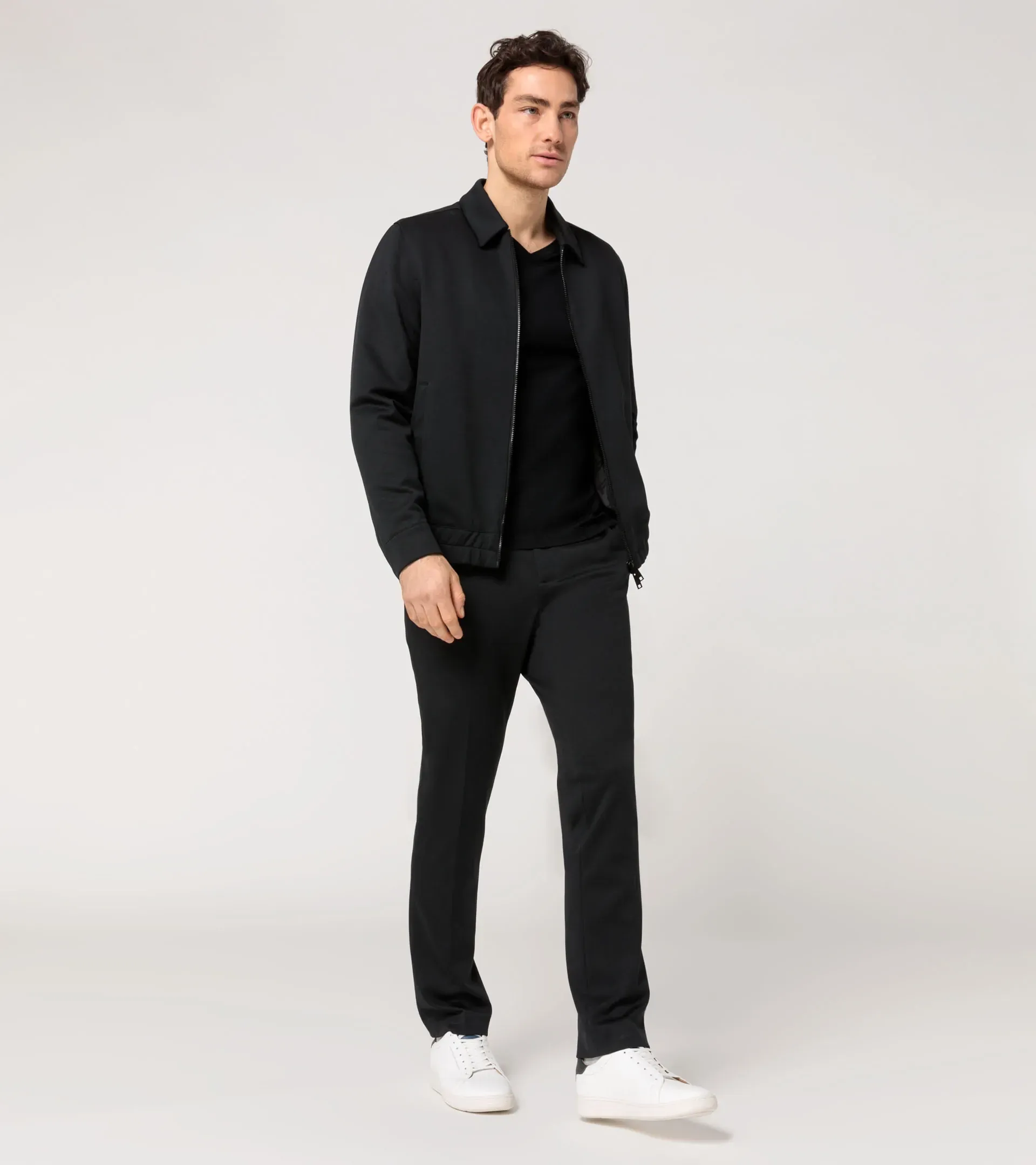 【vintage】service jacket 黒 50's] French Vintage Black Moleskin Work Jacket Size.56 