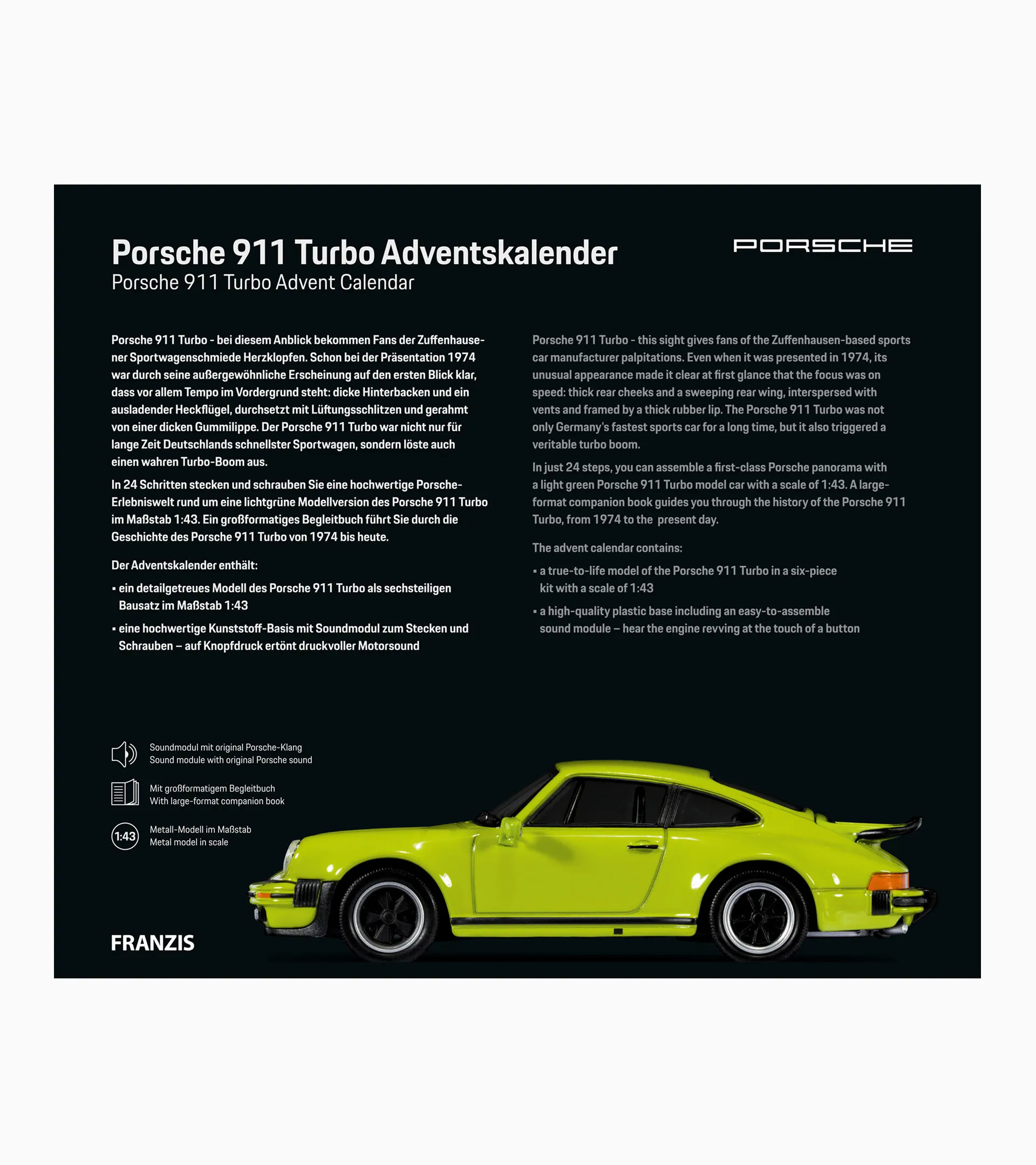 Porsche 911 Turbo advent calendar | PORSCHE SHOP