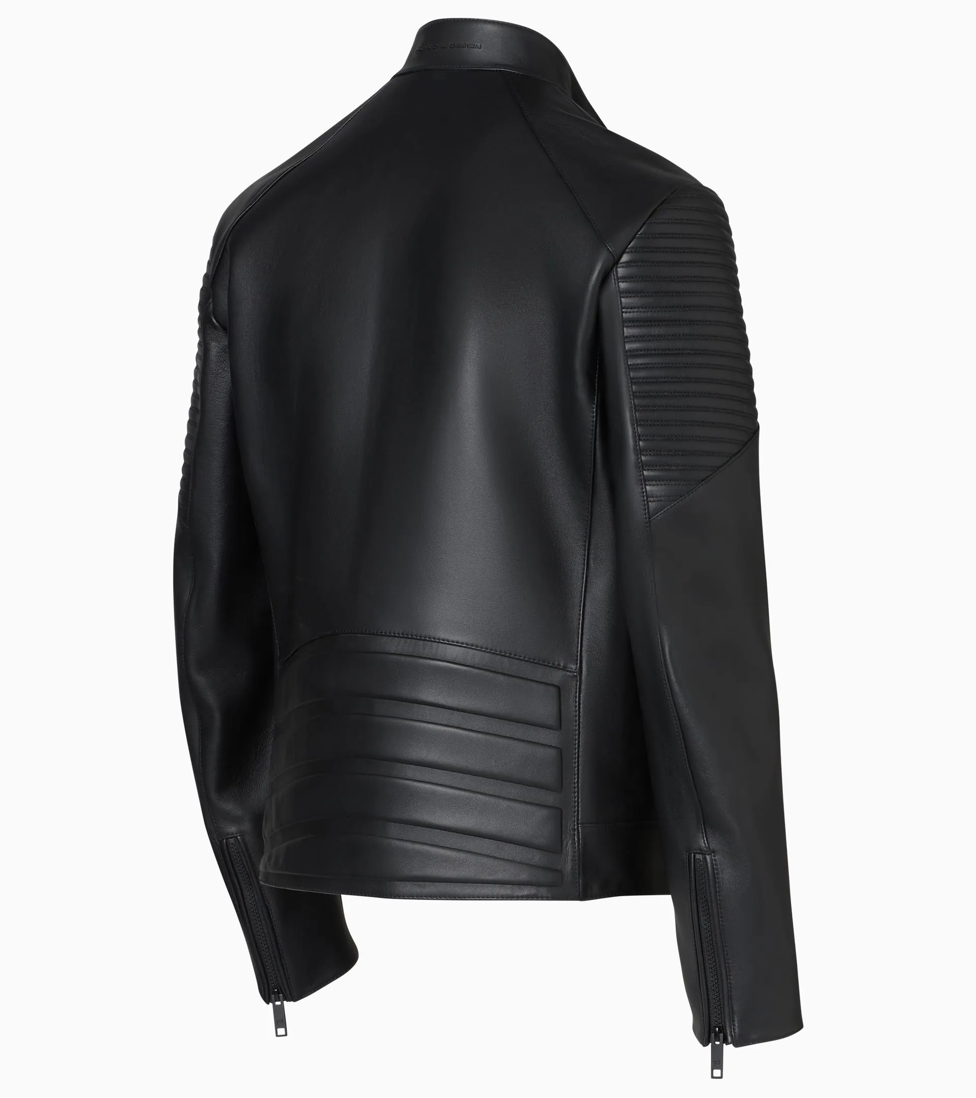 Asymmetric Zip MotoX Leather Jacket | PORSCHE SHOP