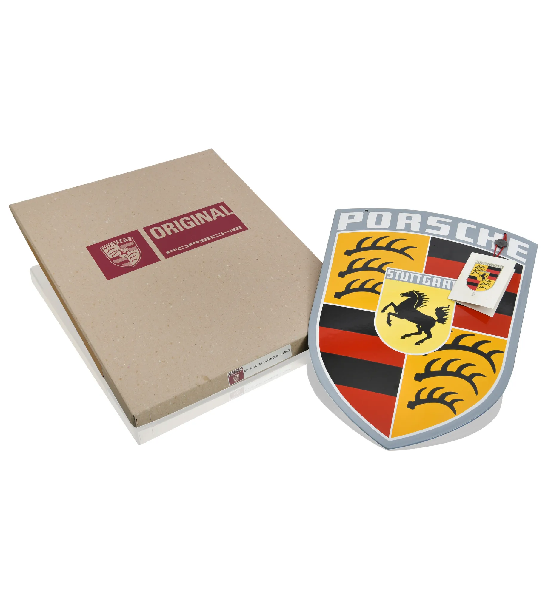 Porsche Classic Emailleschild Wappen - 45x38cm Wanddekoration Im Retro-Design