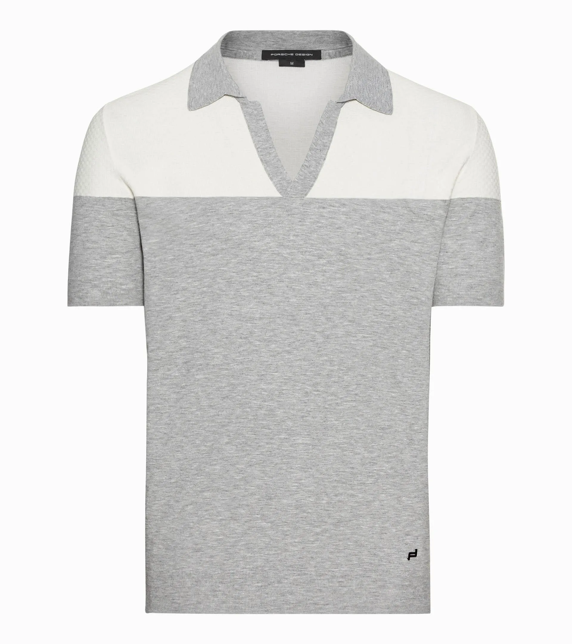 Bi-Colour Structured Knitted Polo | PORSCHE SHOP