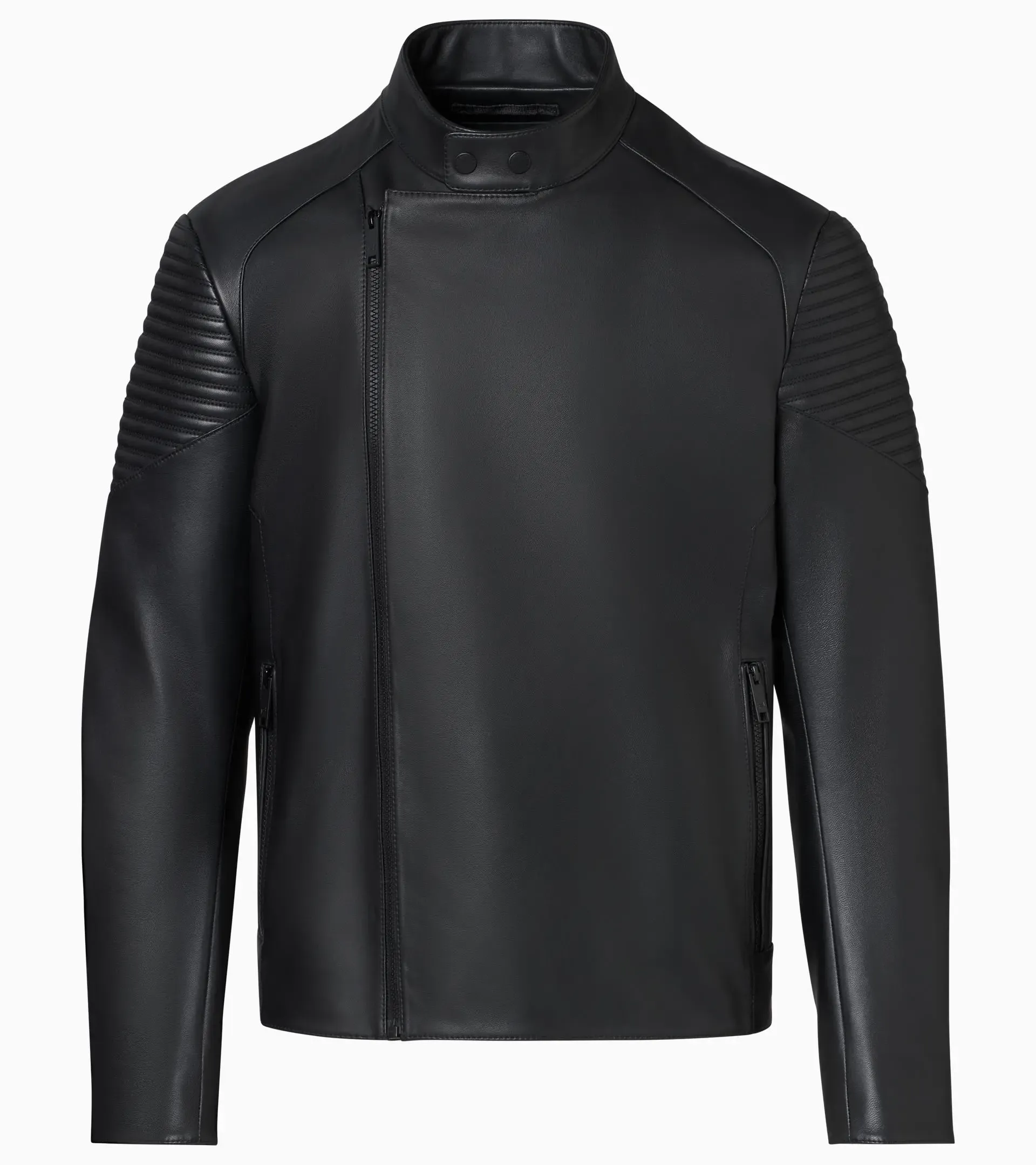 Asymmetric Zip MotoX Leather Jacket | PORSCHE SHOP Asymmetric Zip MotoX Leather Jacket | PORSCHE SHOP