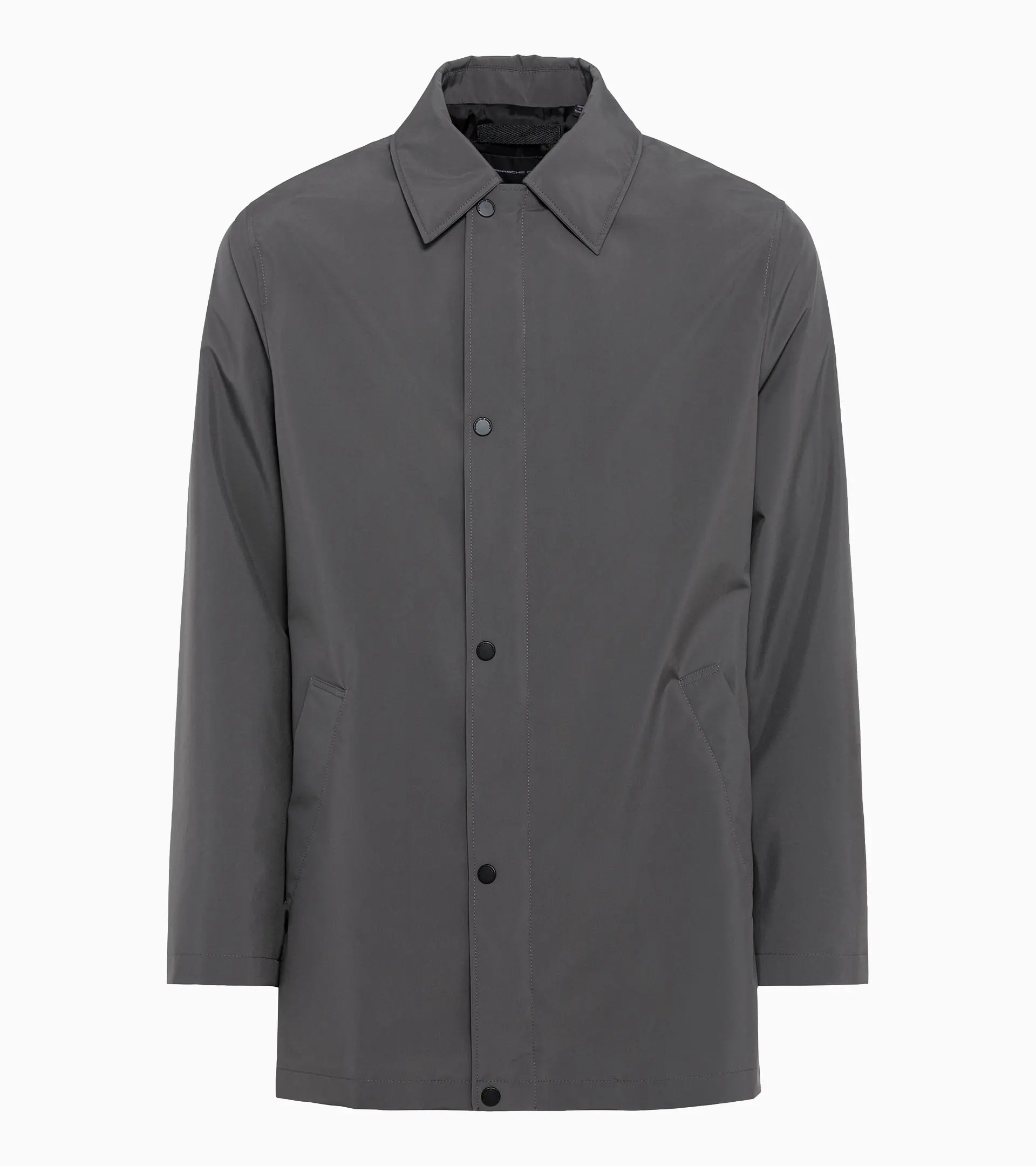 Raglan Coat (Blue Grey Brown Wool Check) - Stoffa