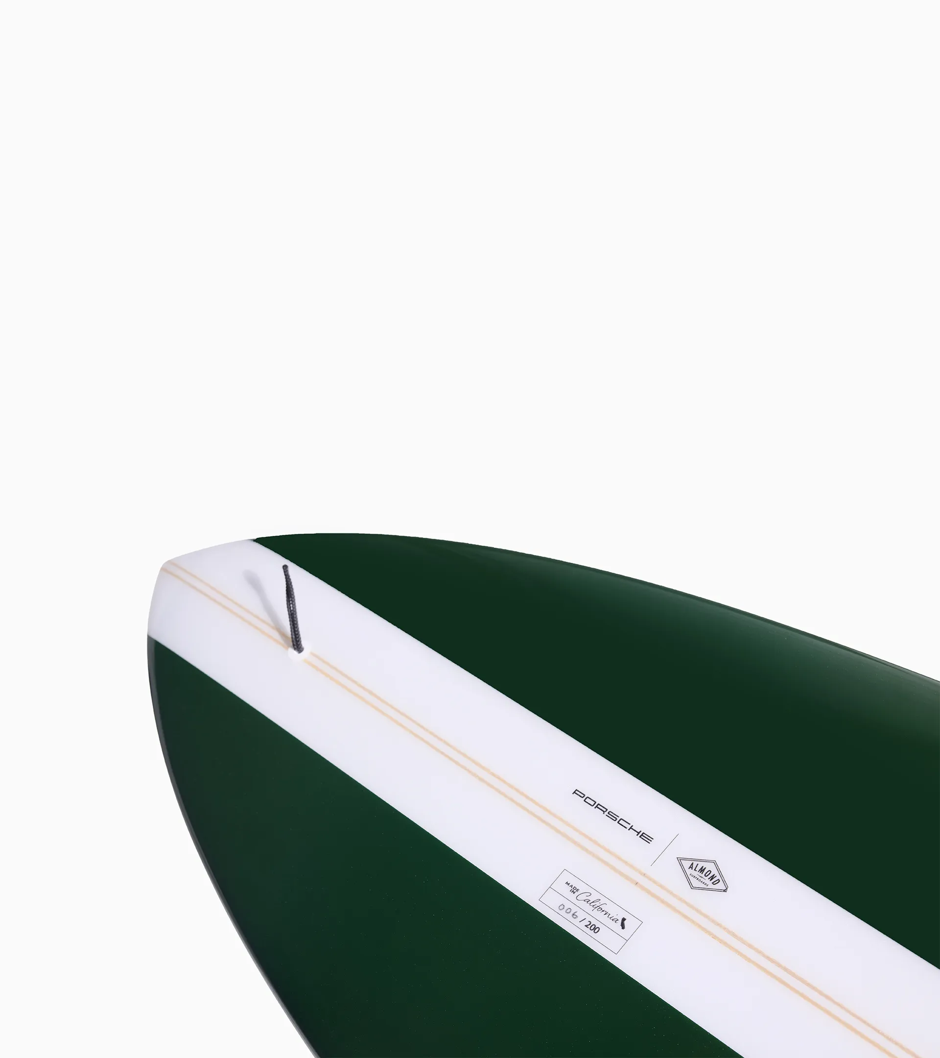 Custom-made Porsche x Almond Cash-Yew II Surfboard (7' 10")