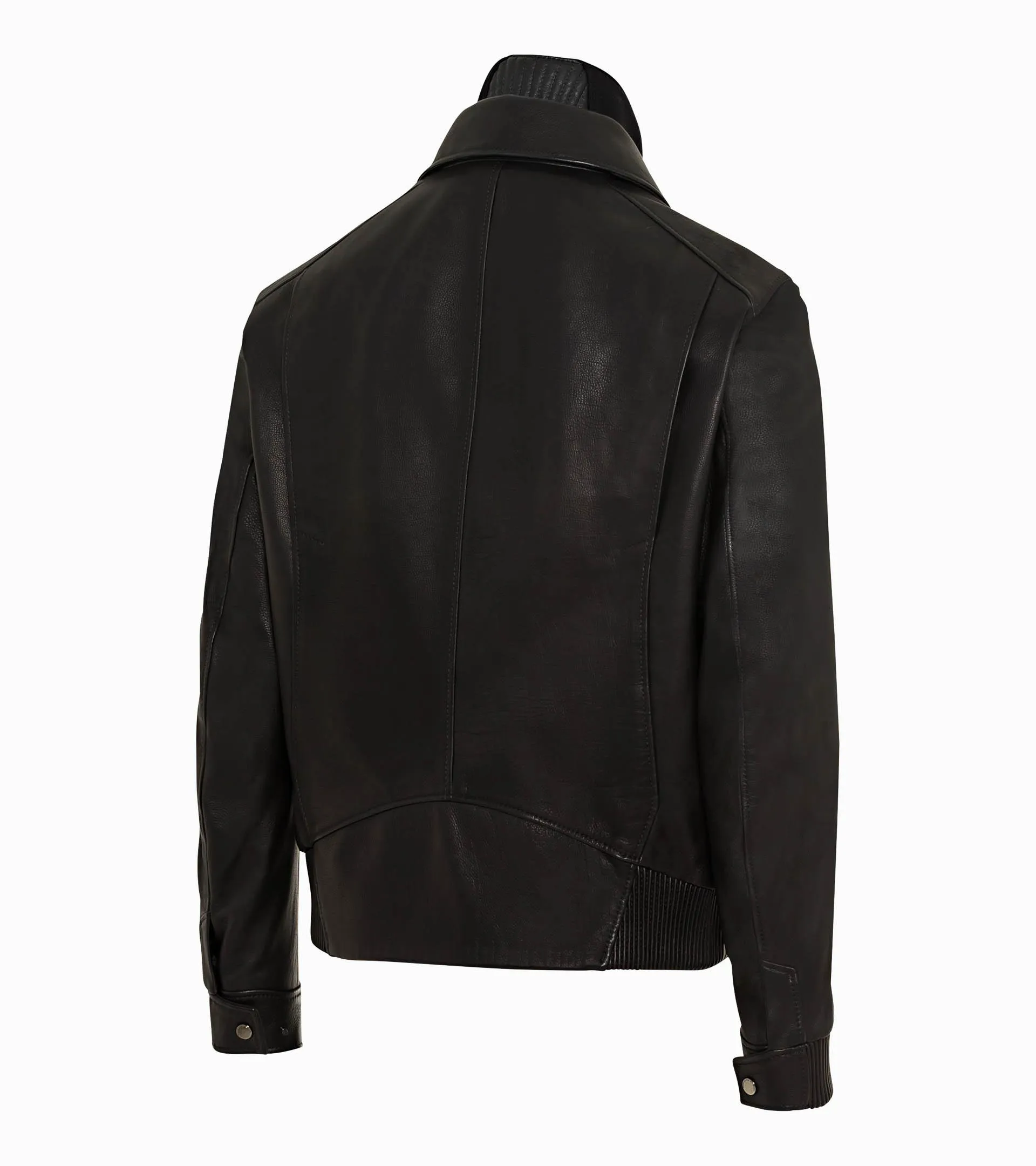 Porsche Design ブラックレザーベルト 5044-001 50Y Targa Leather Jacket | PORSCHE SHOP