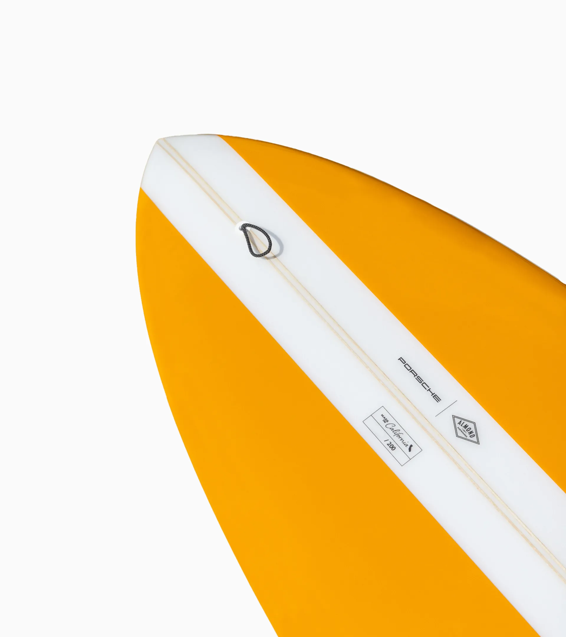 Custom-made Porsche x Almond Cash-Yew II Surfboard (7' 10'')