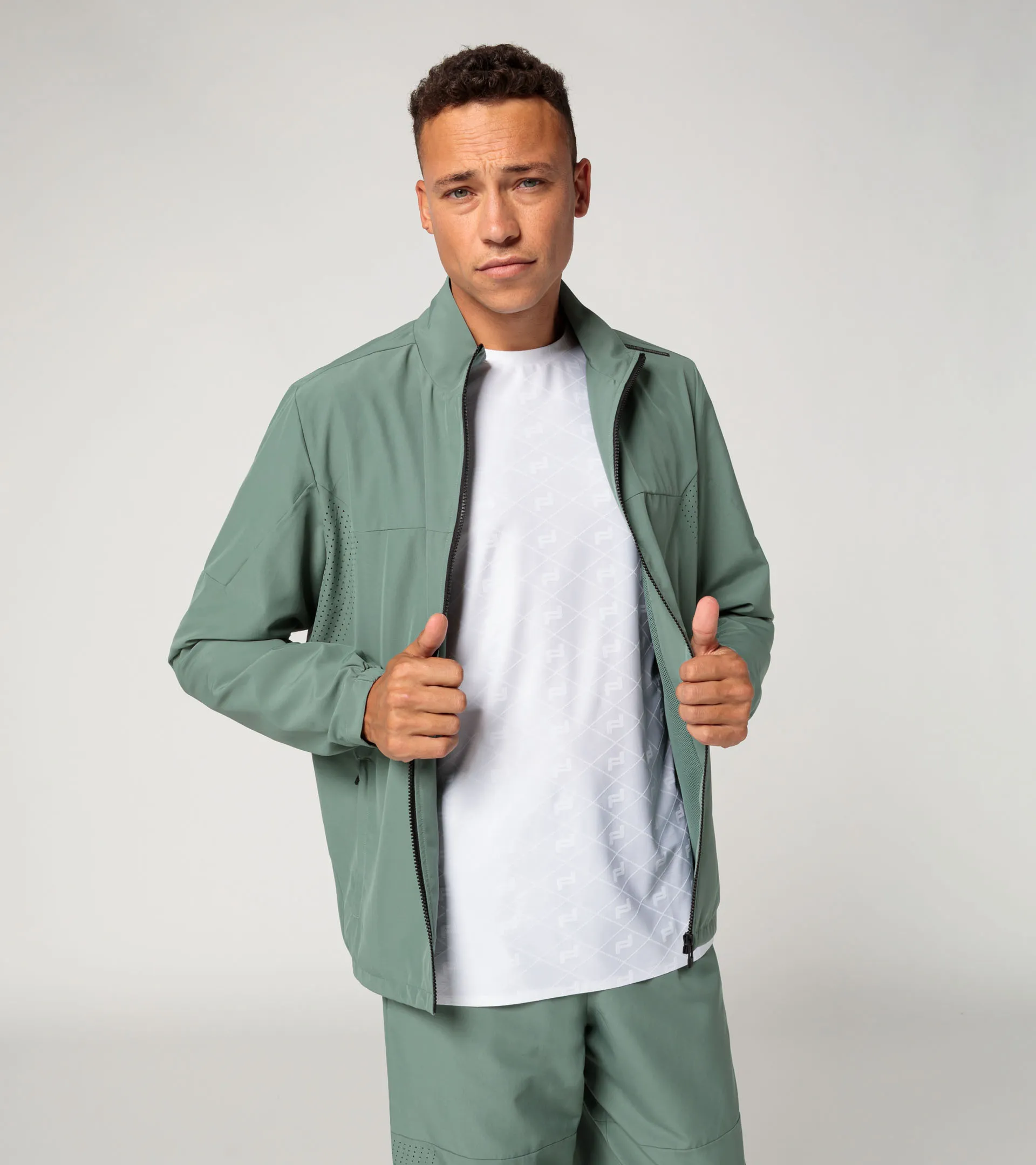 Woven tech jacket