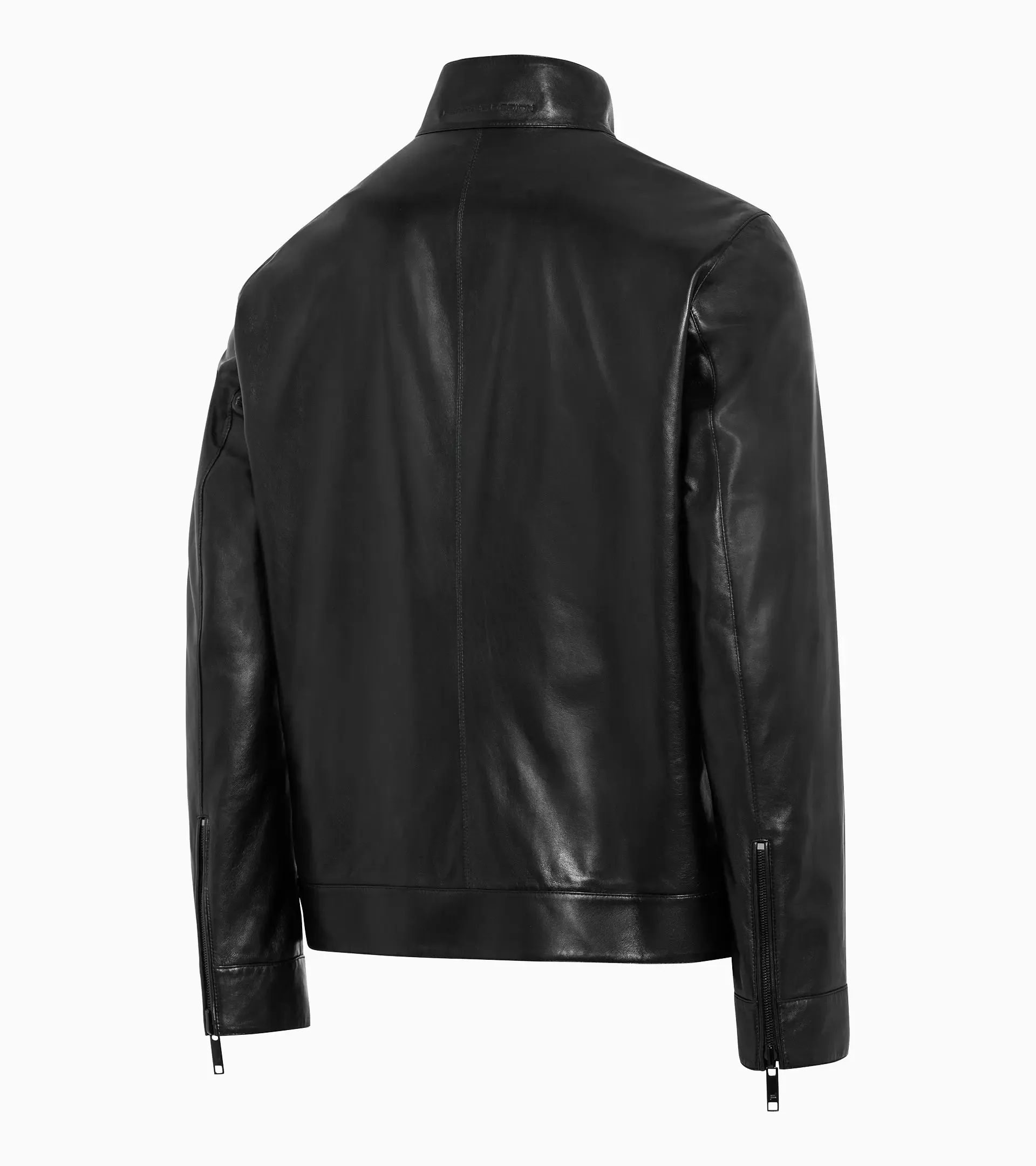 Athleisure reverse leather jacket