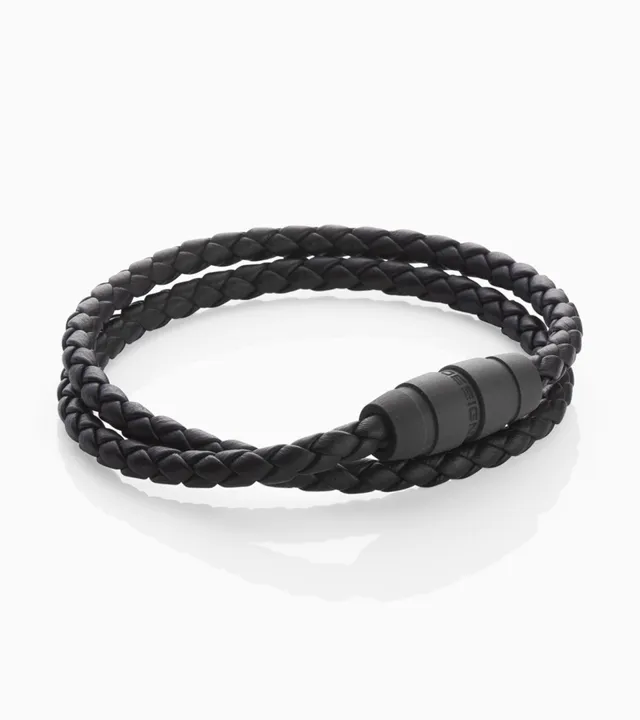 Porsche Design デュオカーボンレザーブレスレット 超人気の雑貨店 Porsche Design デュオカーボンレザー