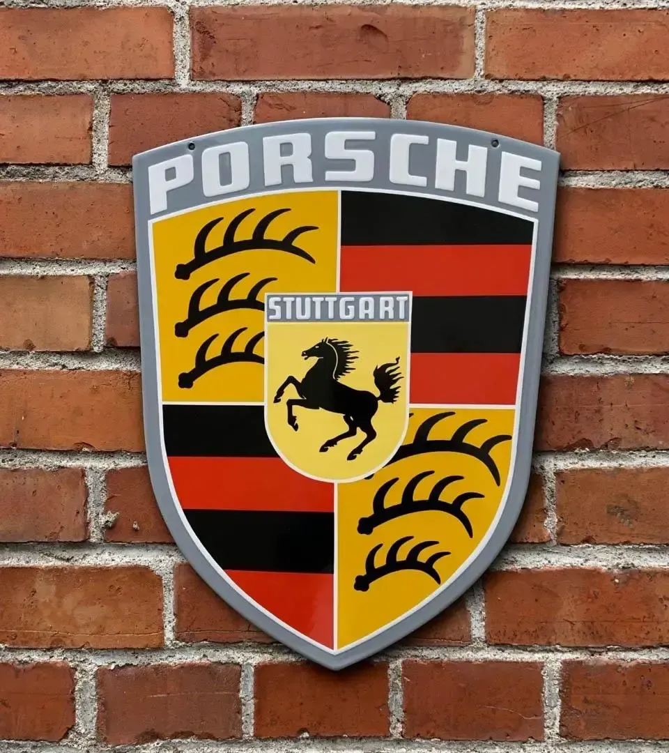 Porsche Classic Crest - Enamel Sign