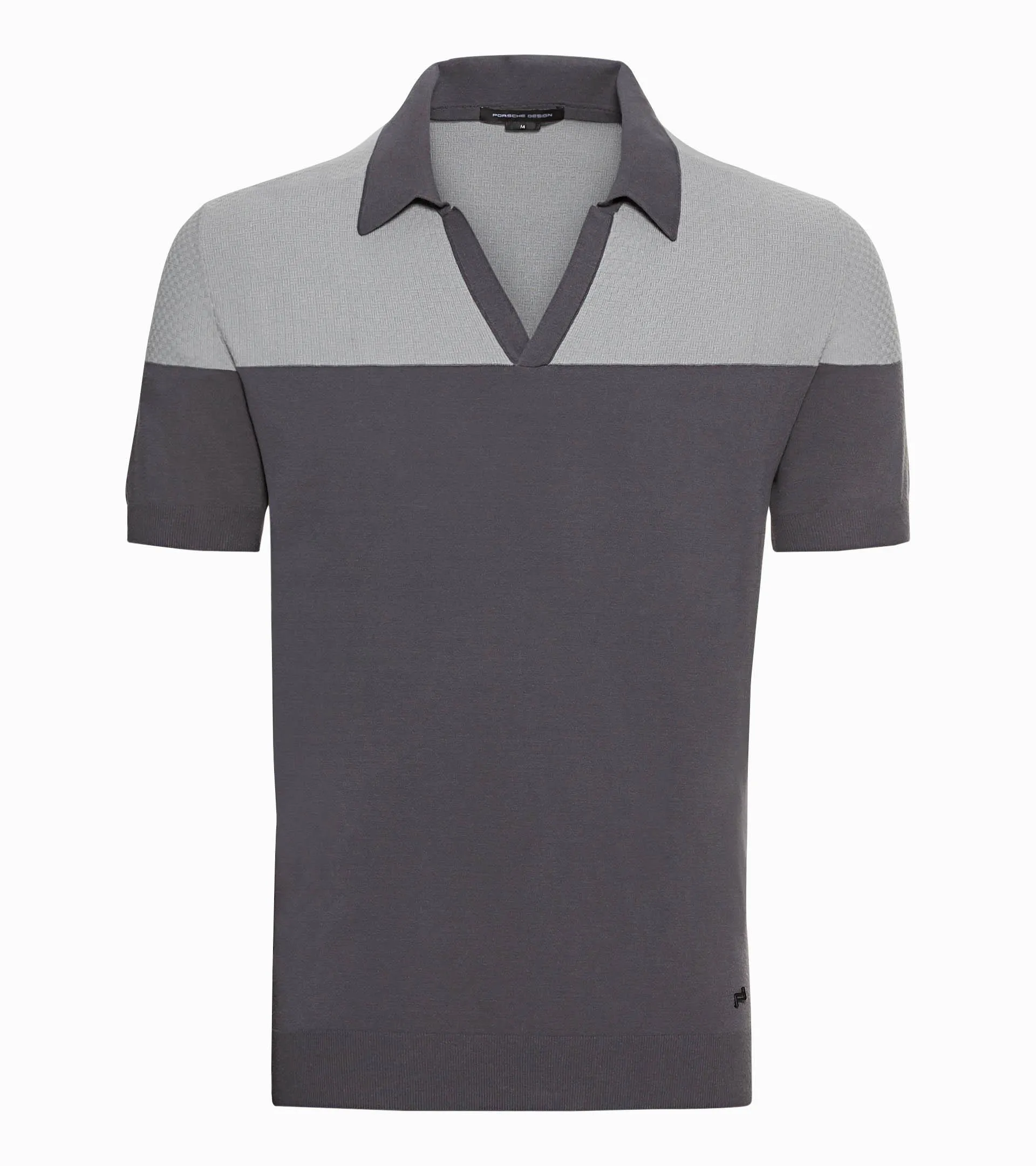 Bi-Colour Structured Knitted Polo