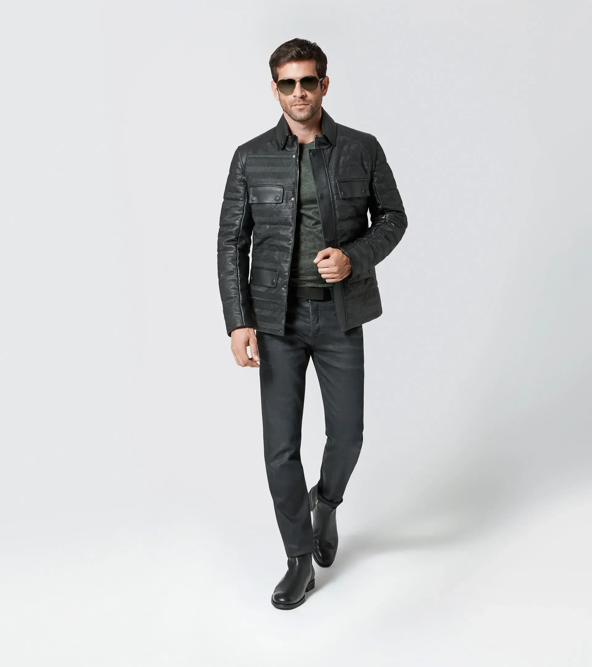 2in1 Leather Hybrid Jacket | PORSCHE SHOP