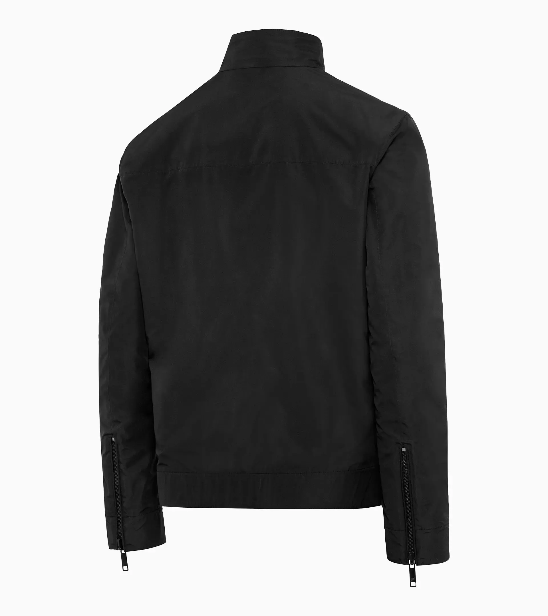 Athleisure reverse leather jacket