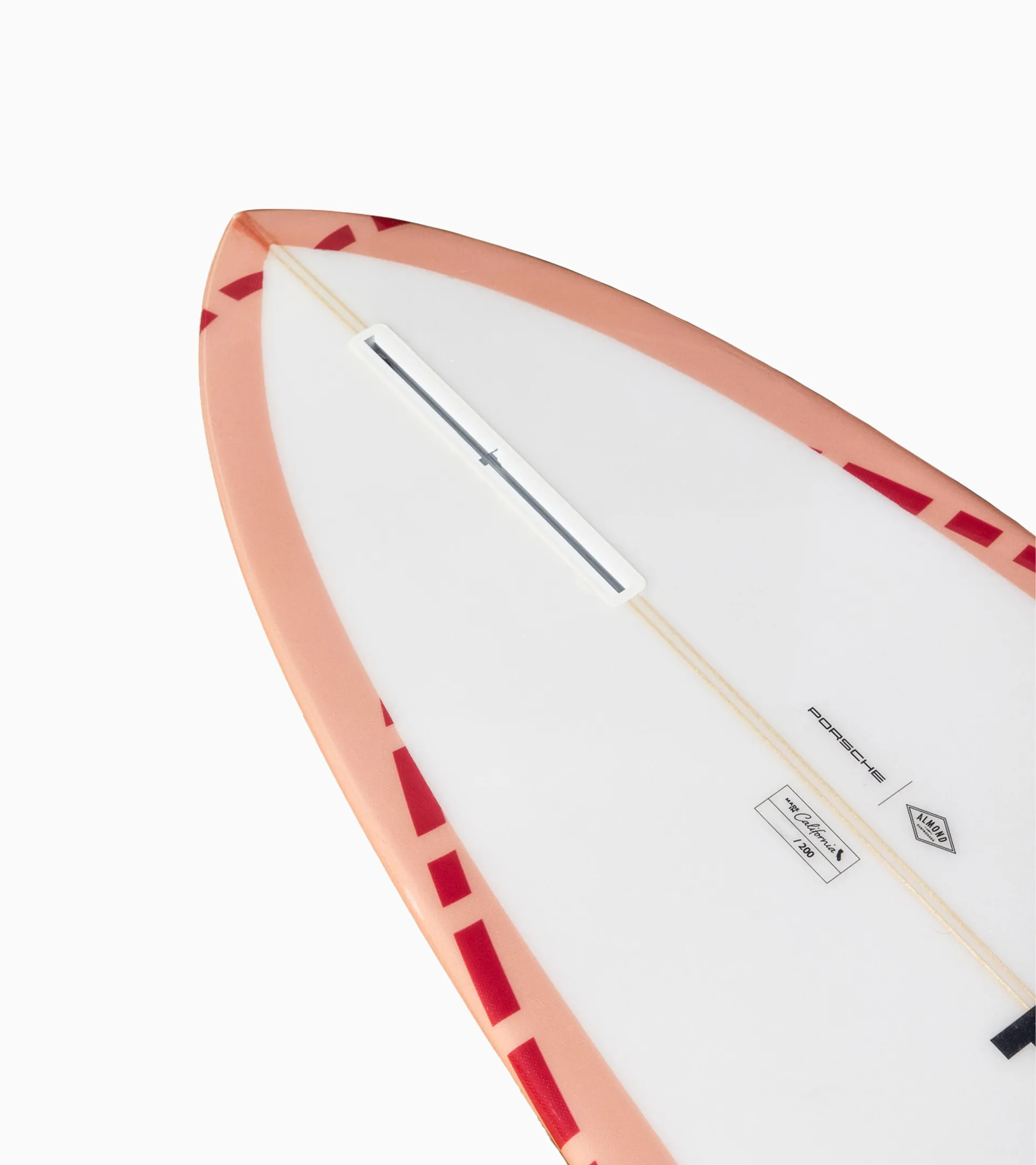 Custom-made Porsche x Almond Cash-Yew II Surfboard (7' 10")