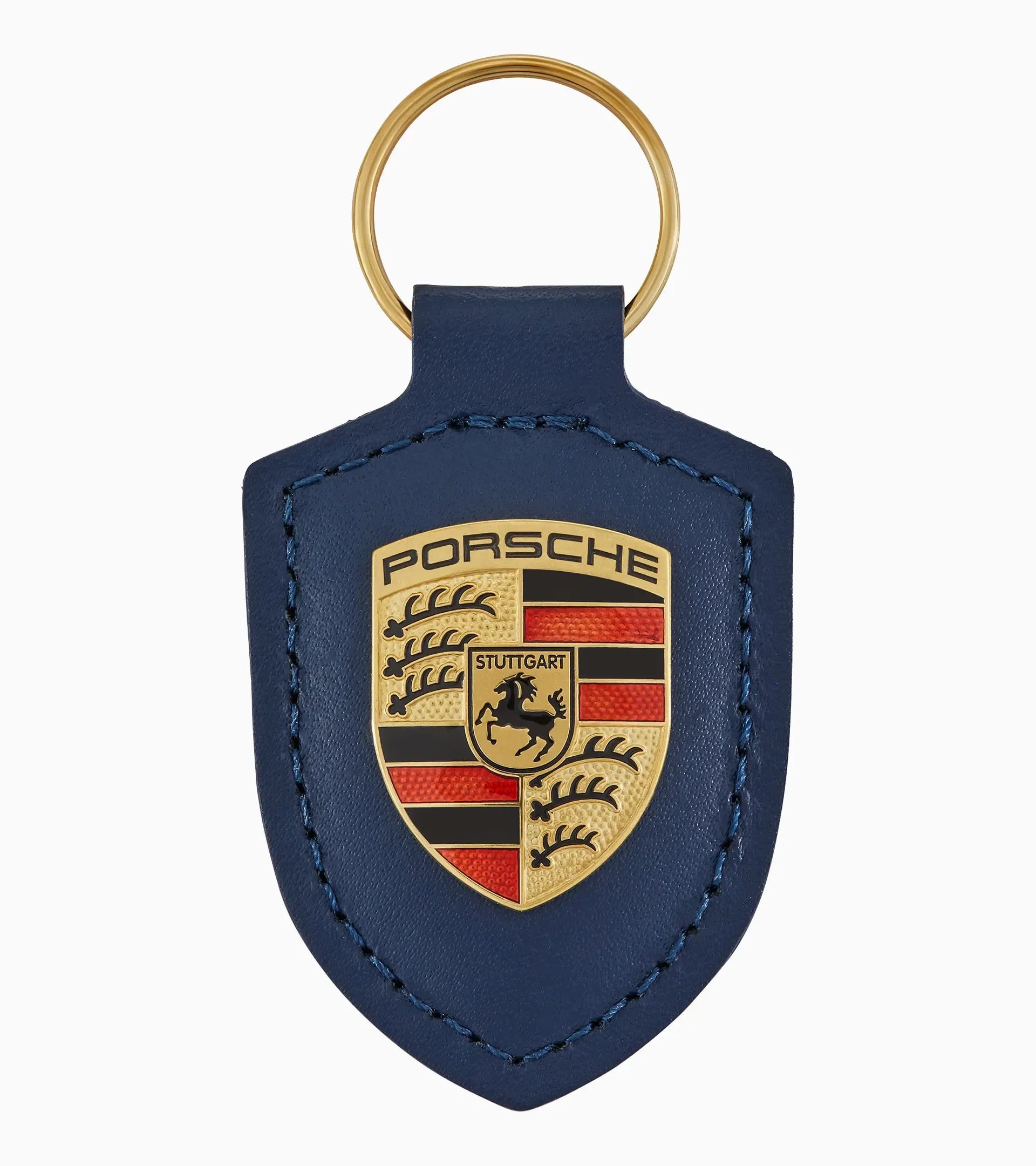 Porte-clés Porsche écusson blanc / argent