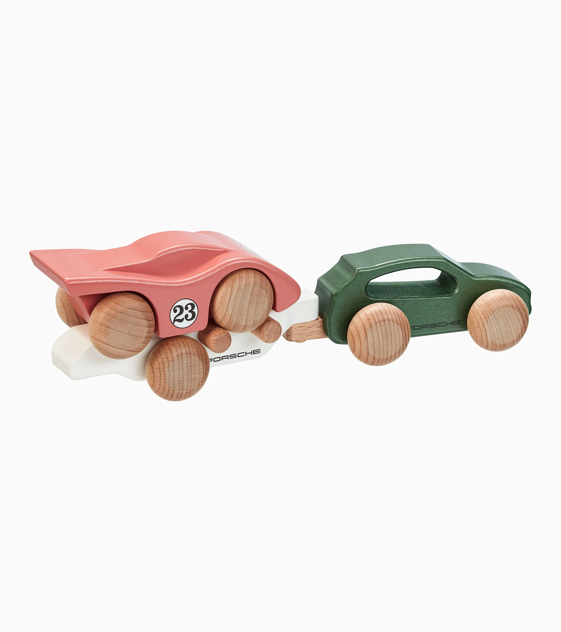 Macan wooden car with 917 trailer