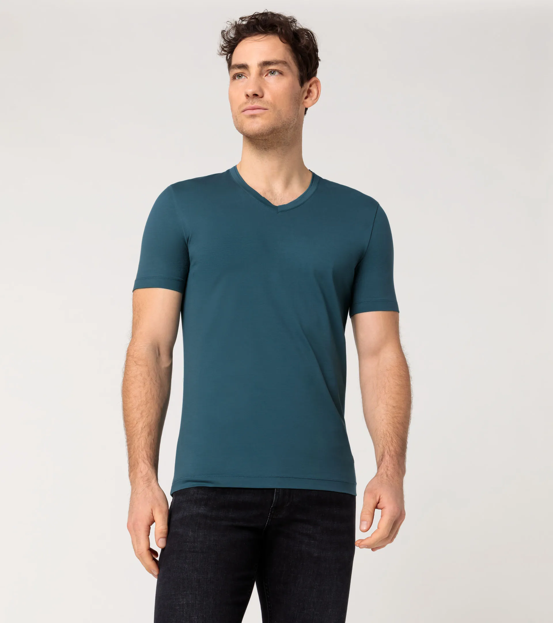 ◇KHAKIPOINT◇ Basic Uneck Tshirt charcoal Black V-Neck T-Shirt | Plain Shirts For Men | Wicked Quick