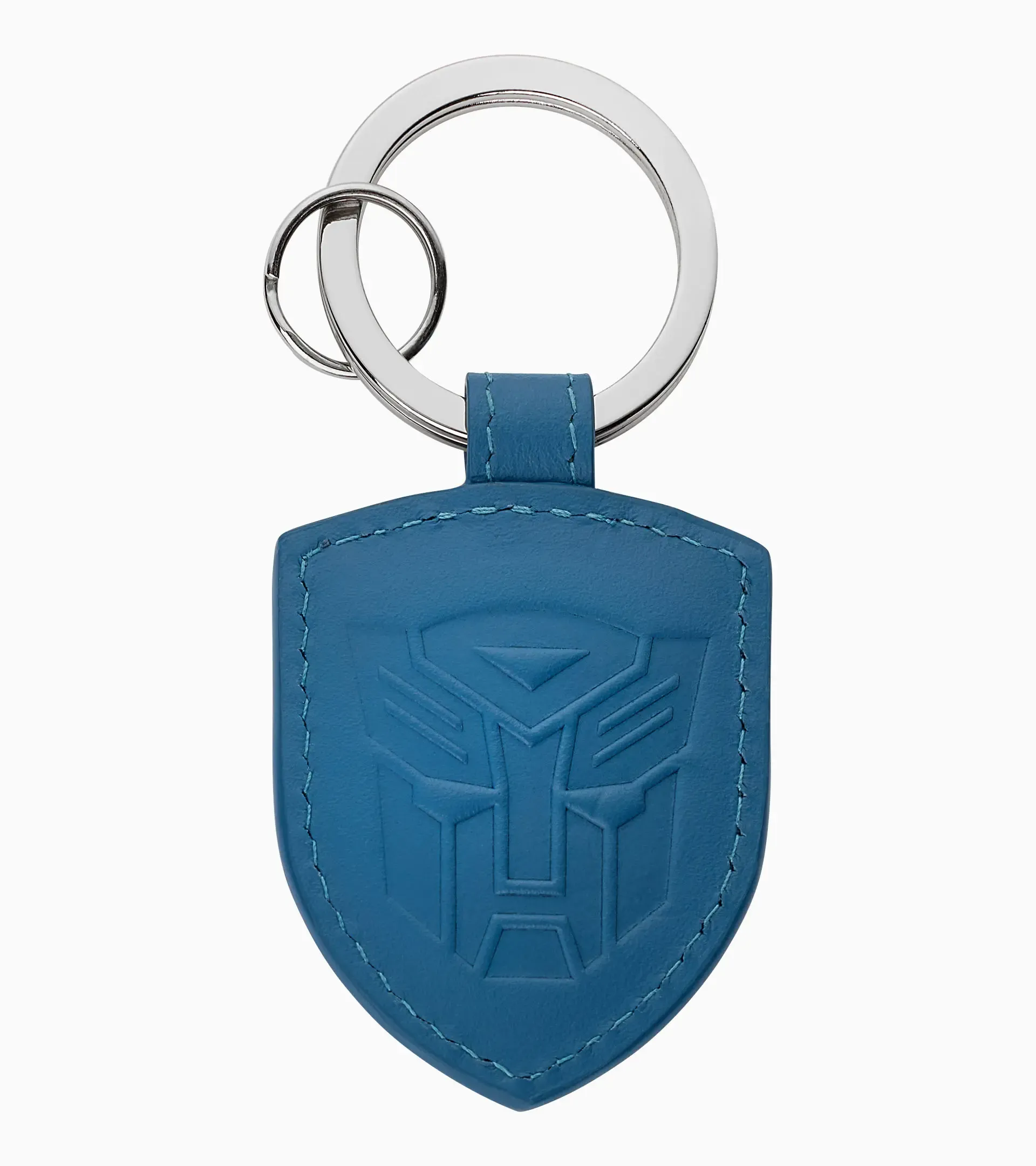 Porsche keychain coat of arms - blue - real leather - made in Germany - new