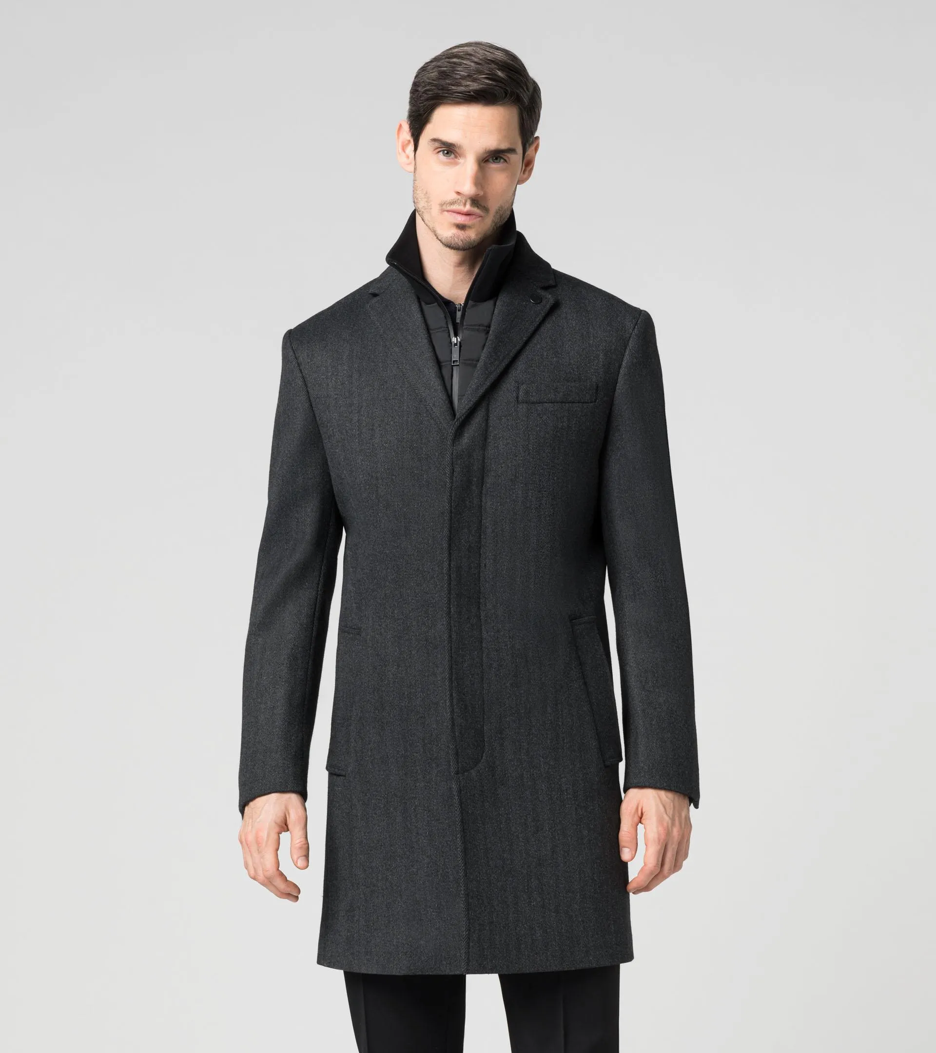 Hybrid Textured Formal Coat